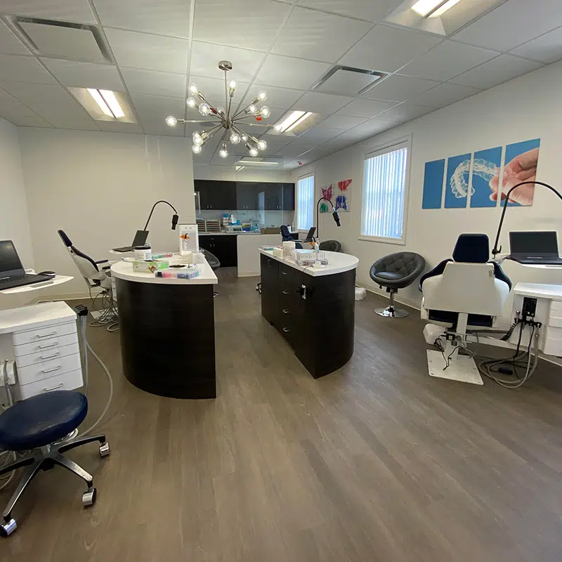 A state-of-the-art orthodontic treatment room at North Shore Orthodontics in Smithtown NY
